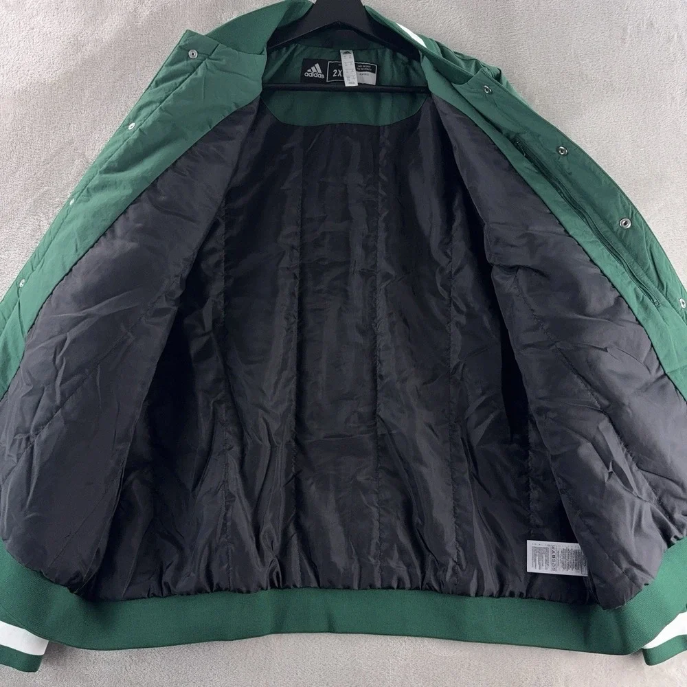 Adidas Miami Hurricanes Puffer‎ Jacket Mens Size 2XL Green Team Issued Varsity - Picture 3 of 11